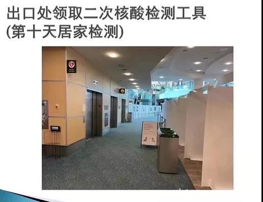 出口处领取居家检测工具包