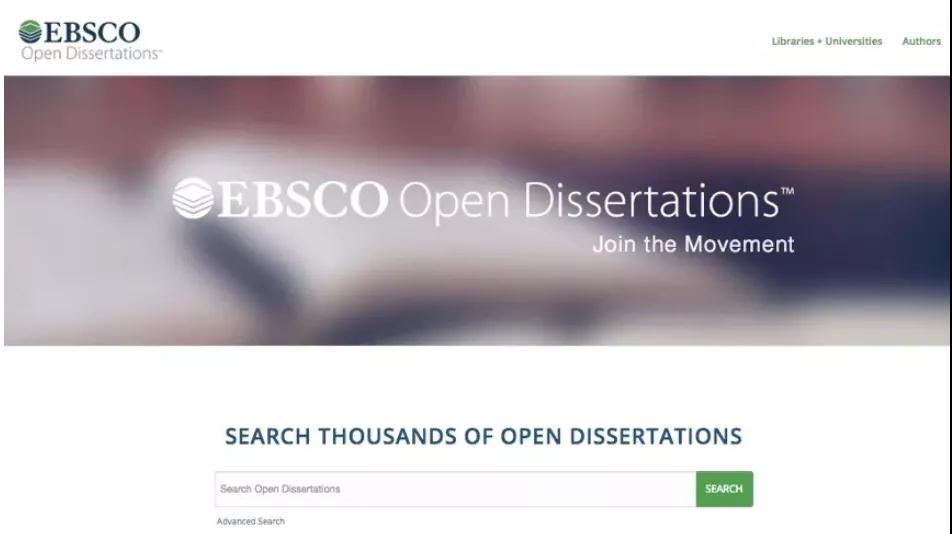 EBSCO Open Dissertations